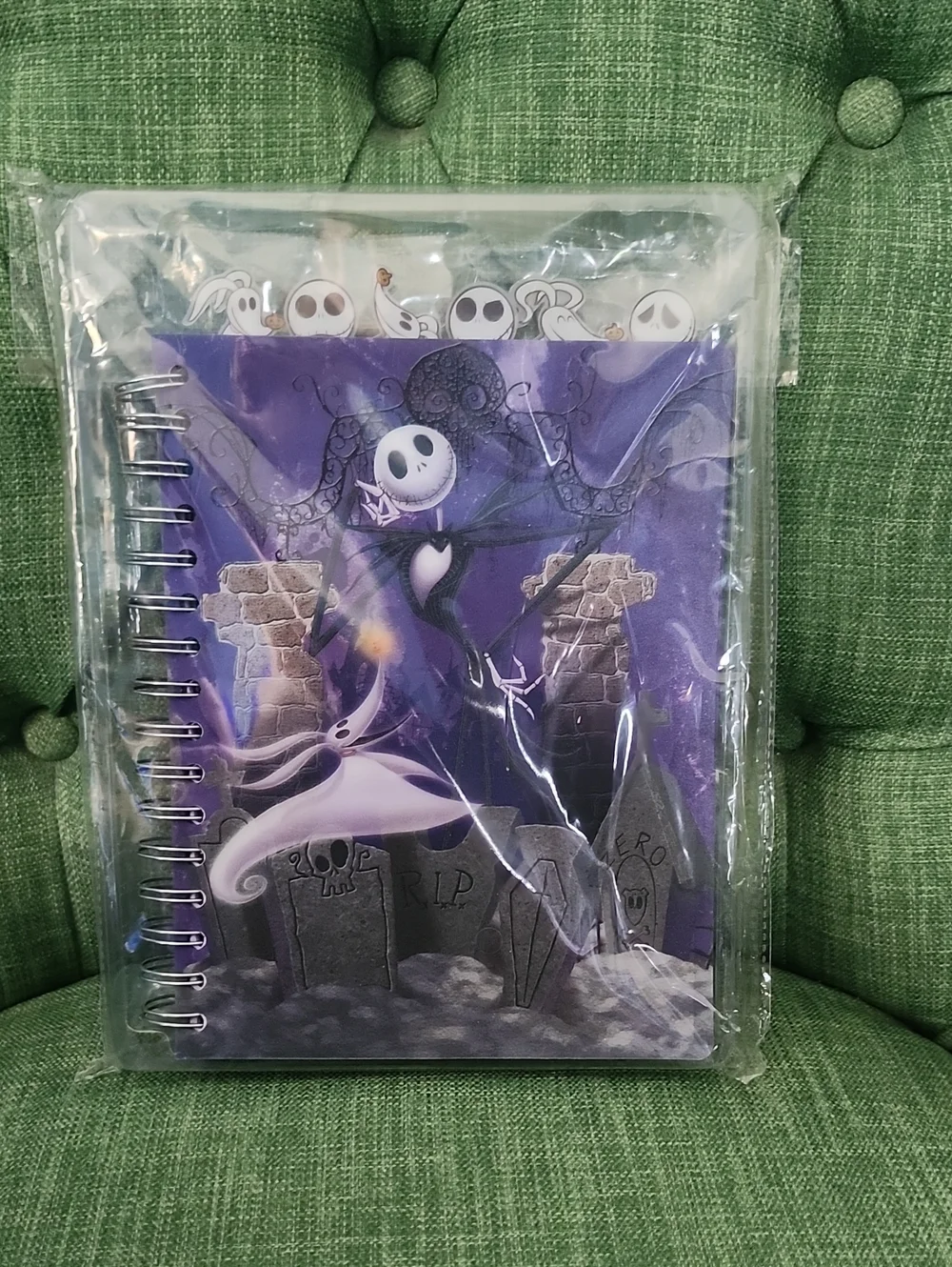 Purple Jack Skellington Spiral Notebook